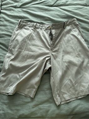 Nike Light Gray Flat-Front Men's Shorts